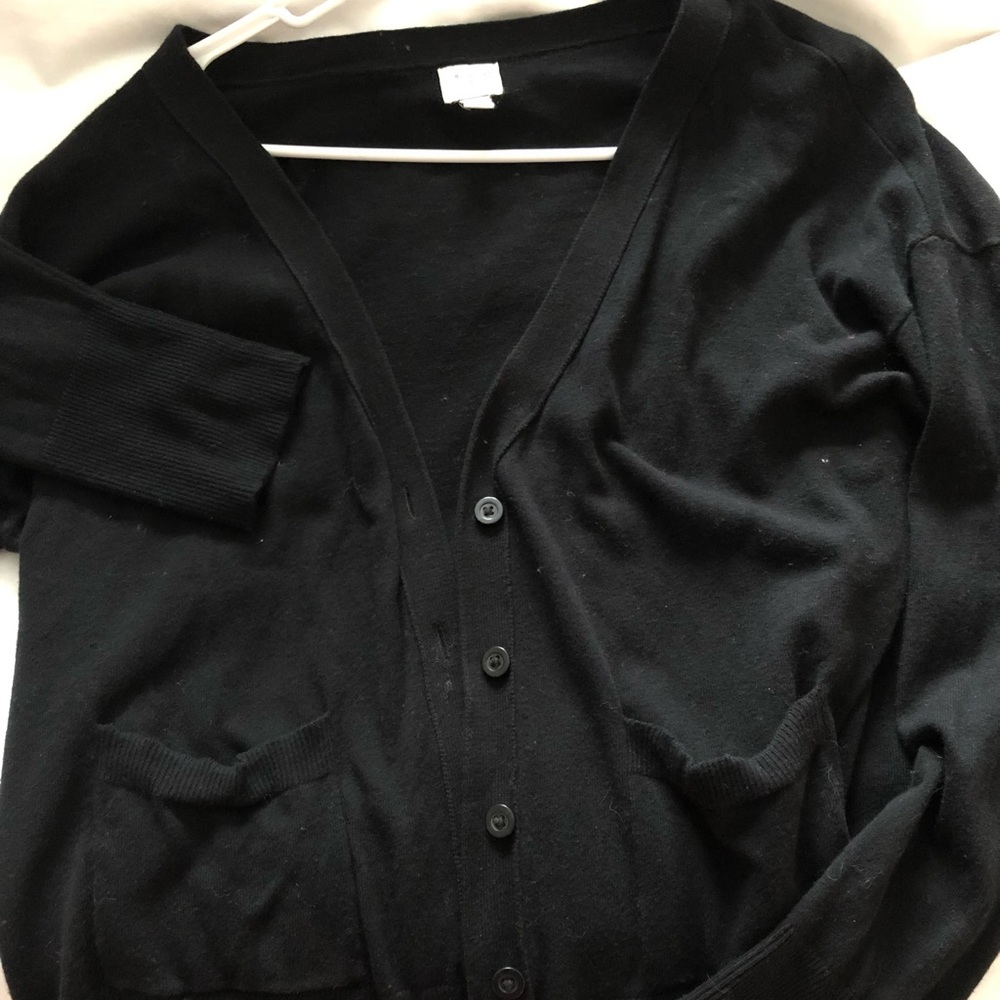 Worn once, black cardigan
